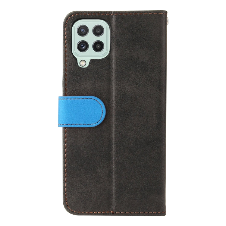 For Samsung Galaxy A22 4G Business Stitching-Color Horizontal Flip PU Leather Case with Holder & Card Slots & Photo Frame