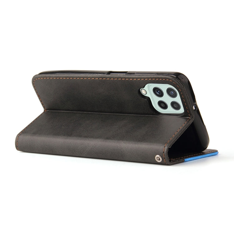 For Samsung Galaxy A22 4G Business Stitching-Color Horizontal Flip PU Leather Case with Holder & Card Slots & Photo Frame