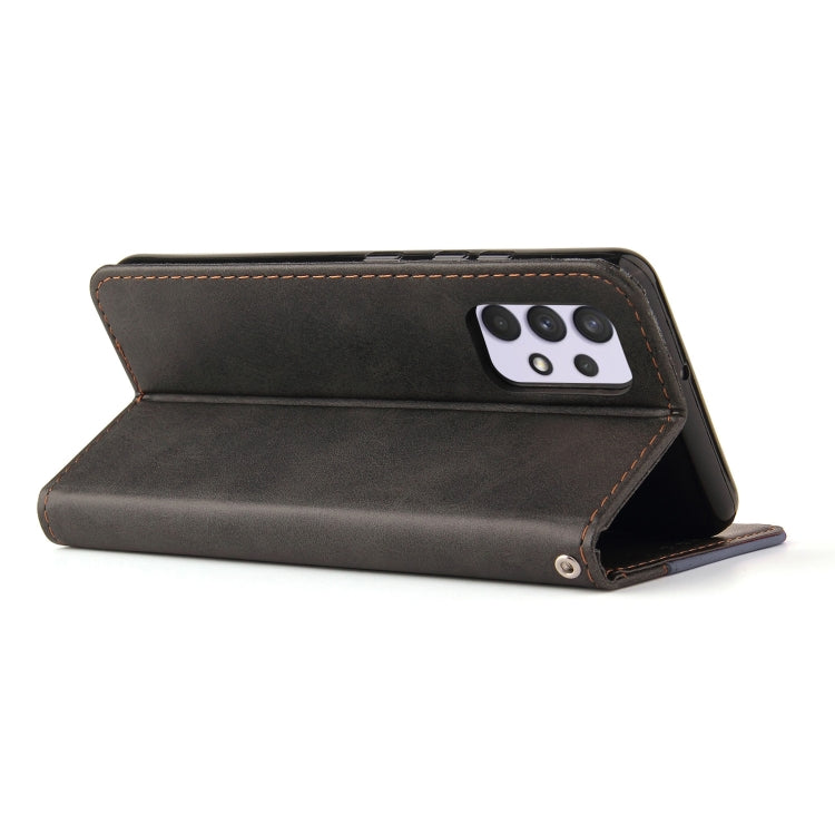 For Samsung Galaxy A32 4G Business Stitching-Color Horizontal Flip PU Leather Case with Holder & Card Slots & Photo Frame