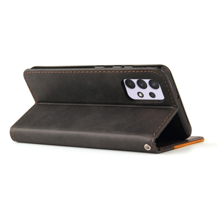 For Samsung Galaxy A32 4G Business Stitching-Color Horizontal Flip PU Leather Case with Holder & Card Slots & Photo Frame