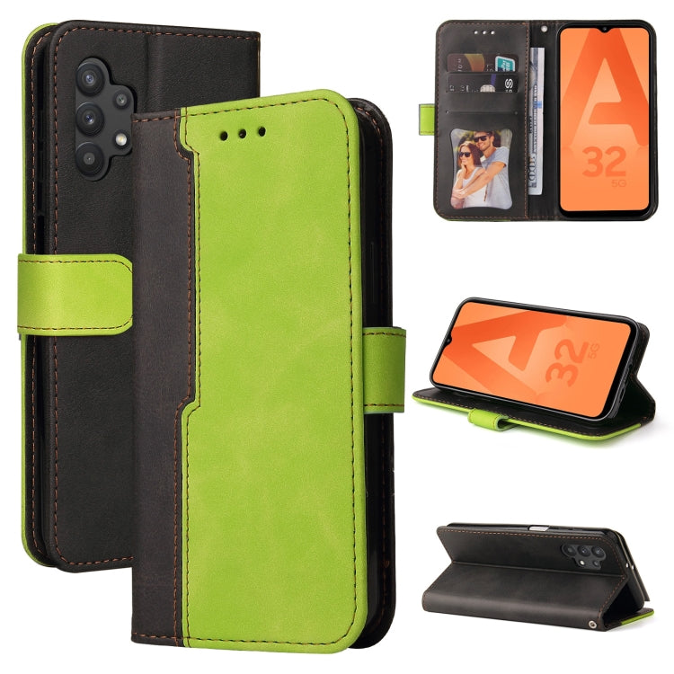 For Samsung Galaxy A32 5G Business Stitching-Color Horizontal Flip PU Leather Case with Holder & Card Slots & Photo Frame
