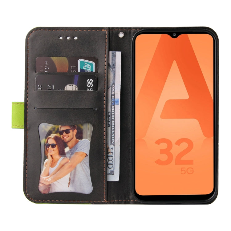 For Samsung Galaxy A32 5G Business Stitching-Color Horizontal Flip PU Leather Case with Holder & Card Slots & Photo Frame