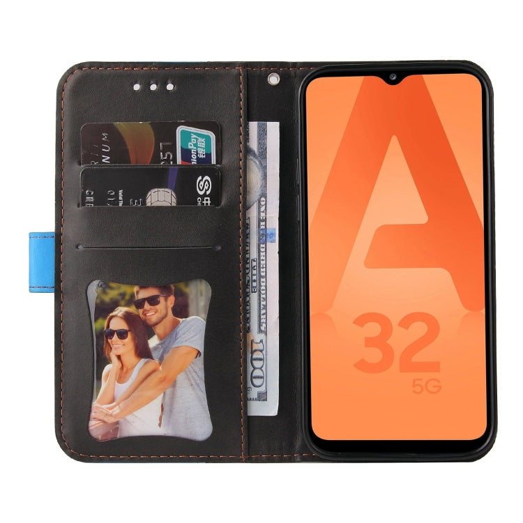 For Samsung Galaxy A32 5G Business Stitching-Color Horizontal Flip PU Leather Case with Holder & Card Slots & Photo Frame