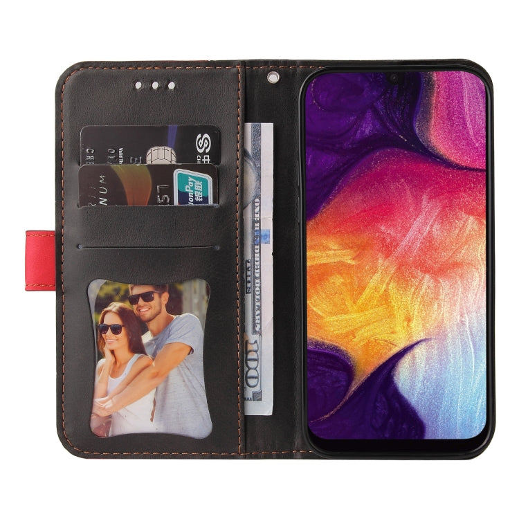 For Samsung Galaxy A50 / A30s / A50s Business Stitching-Color Horizontal Flip PU Leather Case with Holder & Card Slots & Photo Frame(Red)