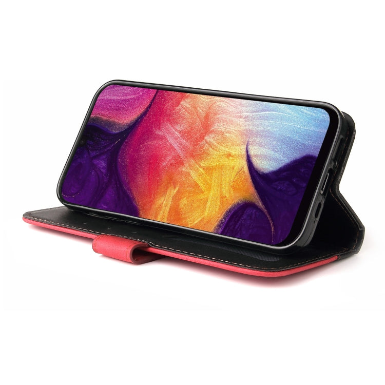 For Samsung Galaxy A50 / A30s / A50s Business Stitching-Color Horizontal Flip PU Leather Case with Holder & Card Slots & Photo Frame(Red)