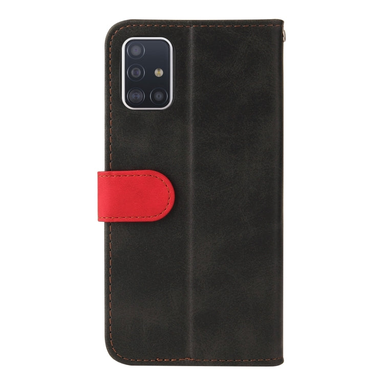 For Samsung Galaxy A51 4G / M40s 4G Business Stitching-Color Horizontal Flip PU Leather Case with Holder & Card Slots & Photo Frame