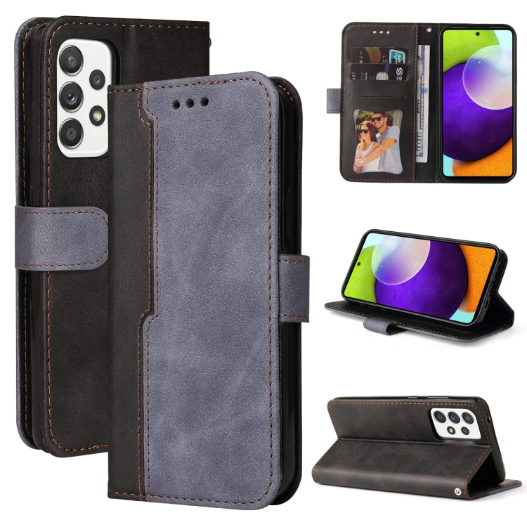 For Samsung Galaxy A52 5G / 4G Business Stitching-Color Horizontal Flip PU Leather Case with Holder & Card Slots & Photo Frame