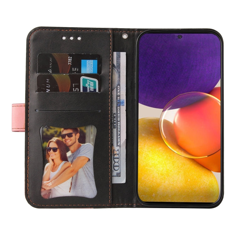 For Samsung Galaxy A82 5G Business Stitching-Color Horizontal Flip PU Leather Case with Holder & Card Slots & Photo Frame(Pink)
