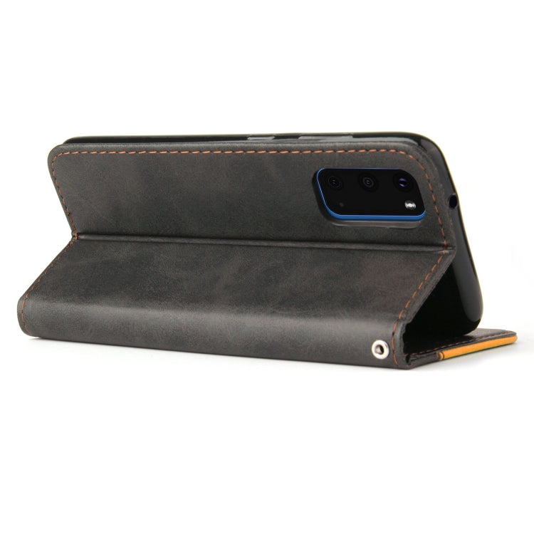For Samsung Galaxy S20 Business Stitching-Color Horizontal Flip PU Leather Case with Holder & Card Slots & Photo Frame
