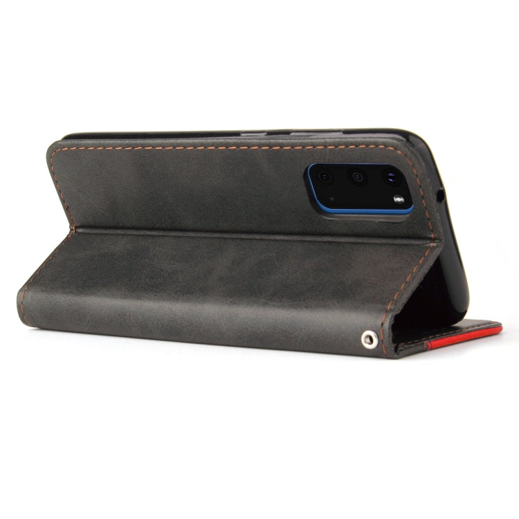 For Samsung Galaxy S20+ Business Stitching-Color Horizontal Flip PU Leather Case with Holder & Card Slots & Photo Frame