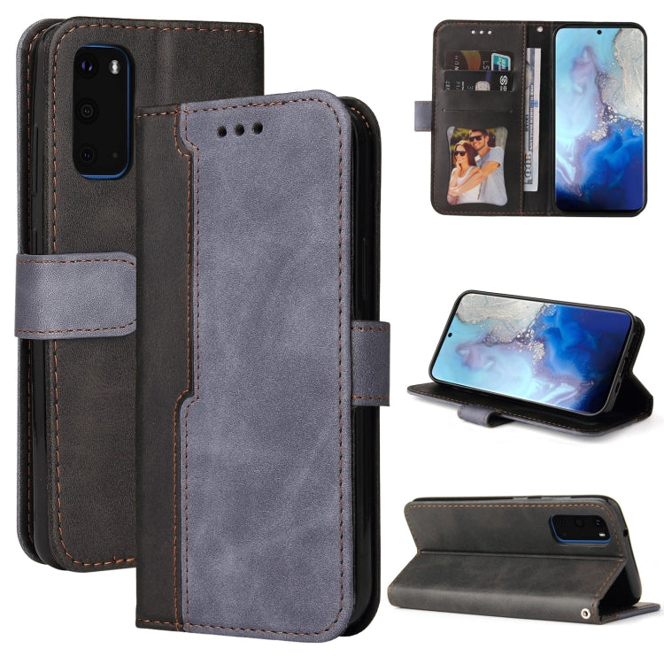 For Samsung Galaxy S20+ Business Stitching-Color Horizontal Flip PU Leather Case with Holder & Card Slots & Photo Frame