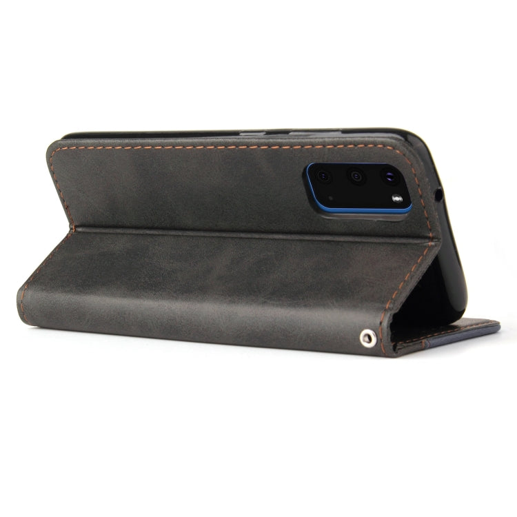 For Samsung Galaxy S20+ Business Stitching-Color Horizontal Flip PU Leather Case with Holder & Card Slots & Photo Frame