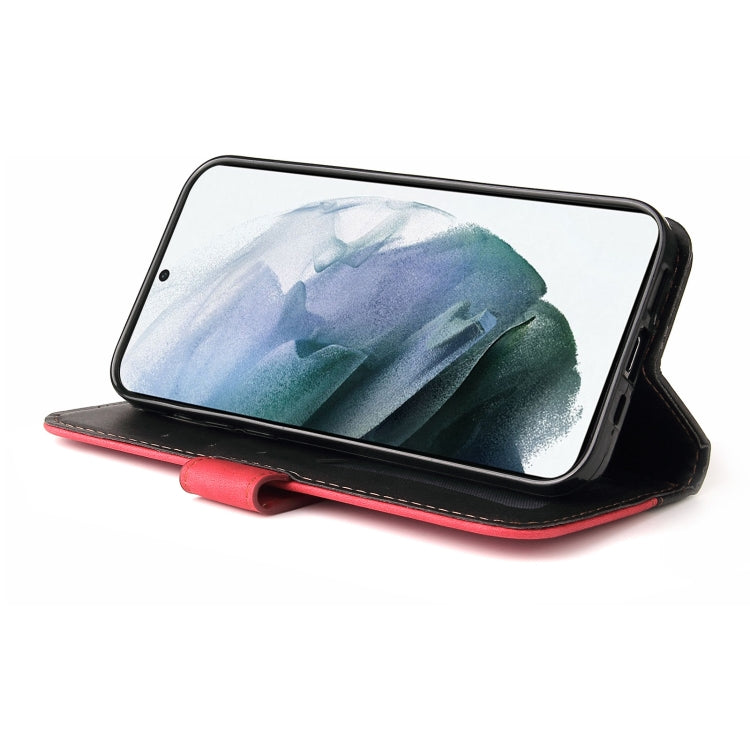 For Samsung Galaxy S21 5G Business Stitching-Color Horizontal Flip PU Leather Case with Holder & Card Slots & Photo Frame