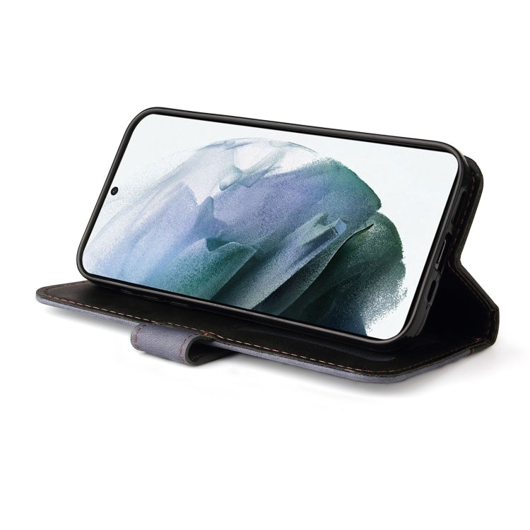 For Samsung Galaxy S21 5G Business Stitching-Color Horizontal Flip PU Leather Case with Holder & Card Slots & Photo Frame