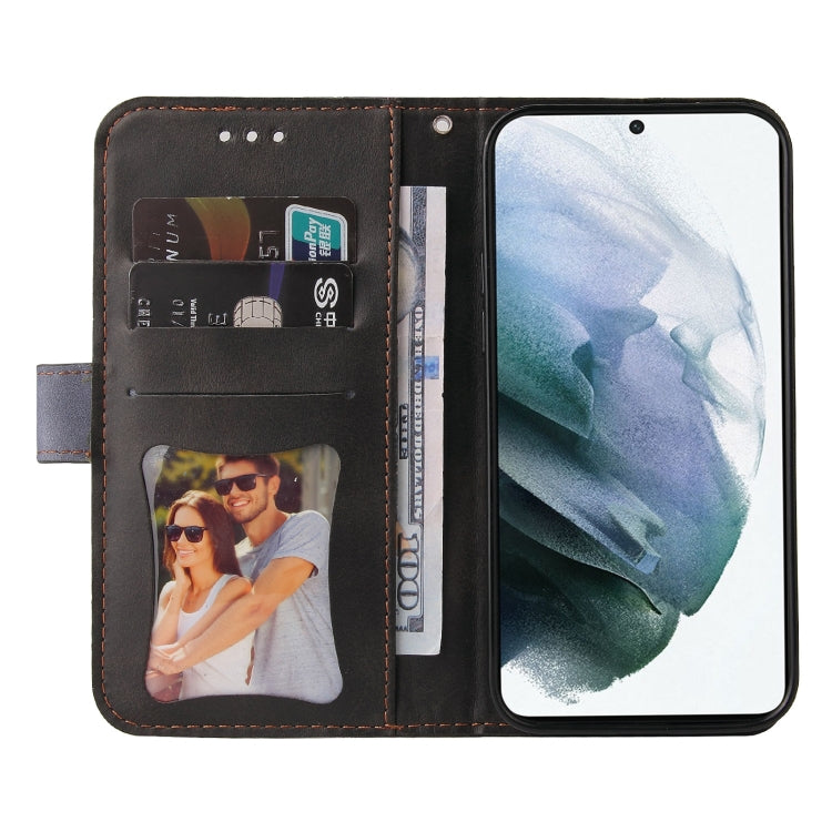 For Samsung Galaxy S21+ 5G Business Stitching-Color Horizontal Flip PU Leather Case with Holder & Card Slots & Photo Frame