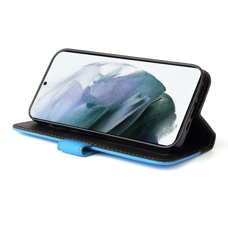 For Samsung Galaxy S21+ 5G Business Stitching-Color Horizontal Flip PU Leather Case with Holder & Card Slots & Photo Frame