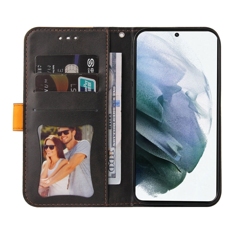 For Samsung Galaxy S21+ 5G Business Stitching-Color Horizontal Flip PU Leather Case with Holder & Card Slots & Photo Frame