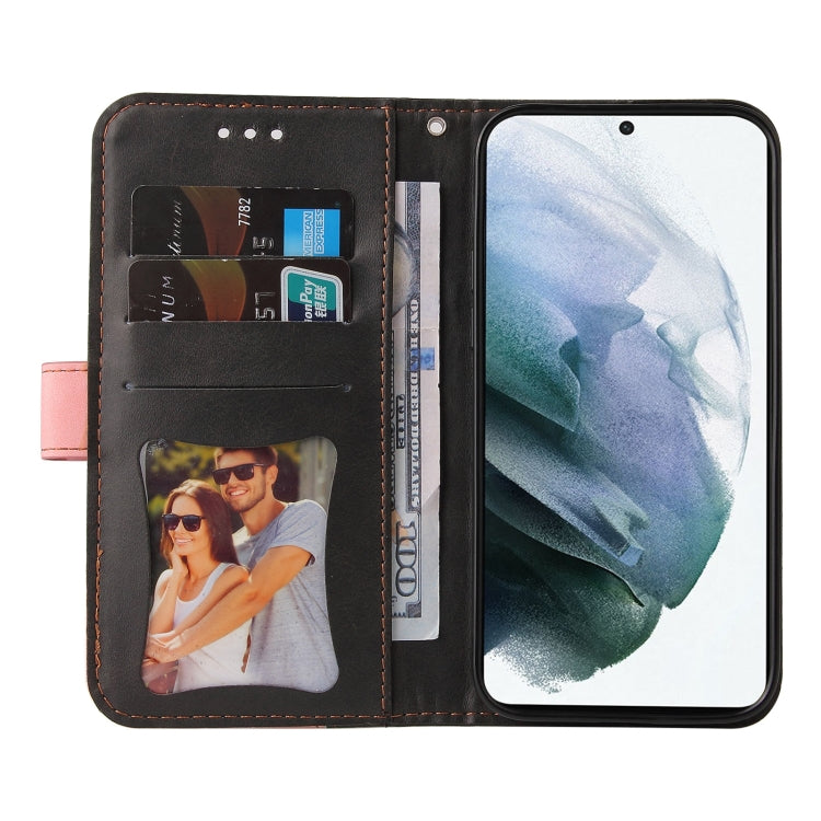 For Samsung Galaxy S21+ 5G Business Stitching-Color Horizontal Flip PU Leather Case with Holder & Card Slots & Photo Frame