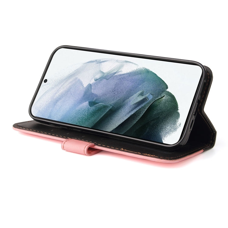 For Samsung Galaxy S21+ 5G Business Stitching-Color Horizontal Flip PU Leather Case with Holder & Card Slots & Photo Frame