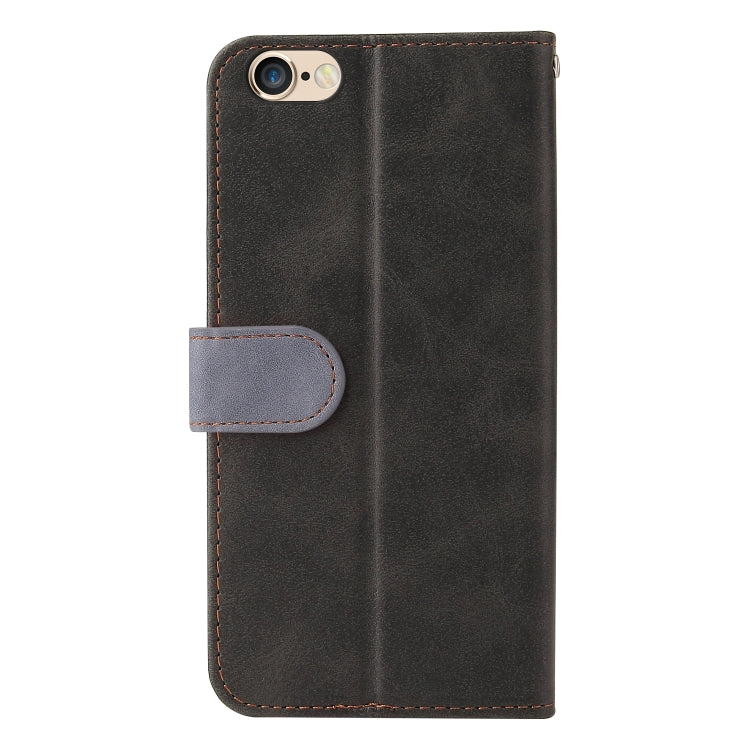 For iPhone SE 2022 / SE 2020 / 8 / 7 Business Stitching-Color Horizontal Flip PU Leather Case with Holder & Card Slots & Photo Frame