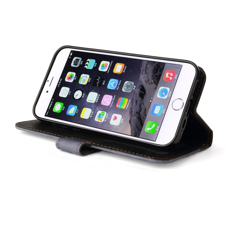 For iPhone SE 2022 / SE 2020 / 8 / 7 Business Stitching-Color Horizontal Flip PU Leather Case with Holder & Card Slots & Photo Frame