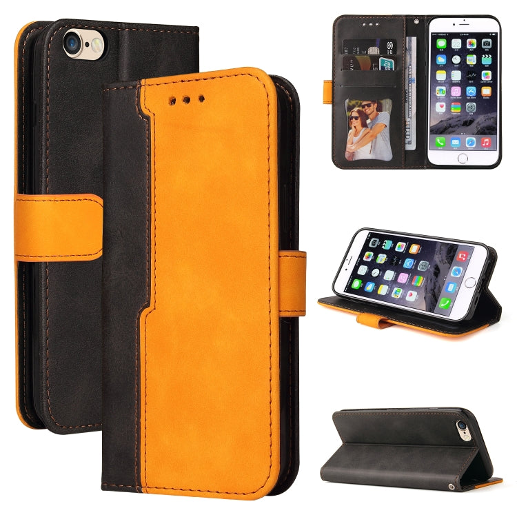 For iPhone SE 2022 / SE 2020 / 8 / 7 Business Stitching-Color Horizontal Flip PU Leather Case with Holder & Card Slots & Photo Frame