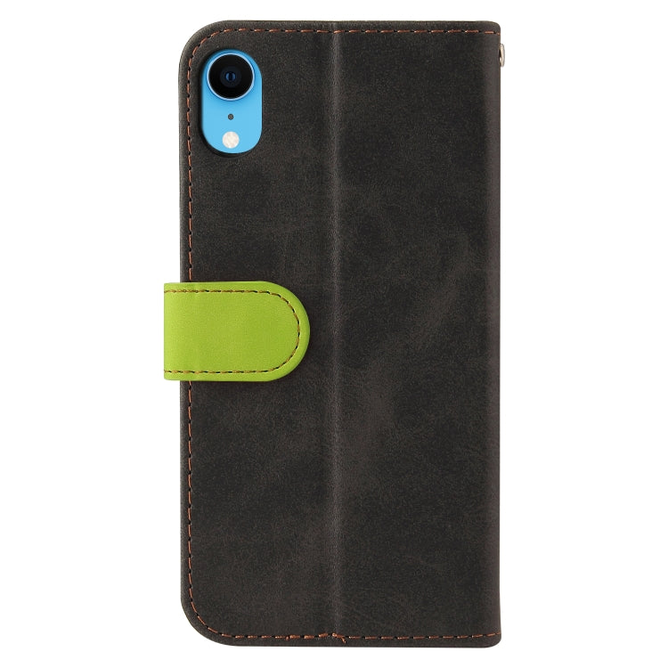 For iPhone X / XS Business Stitching-Color Horizontal Flip PU Leather Case with Holder & Card Slots & Photo Frame