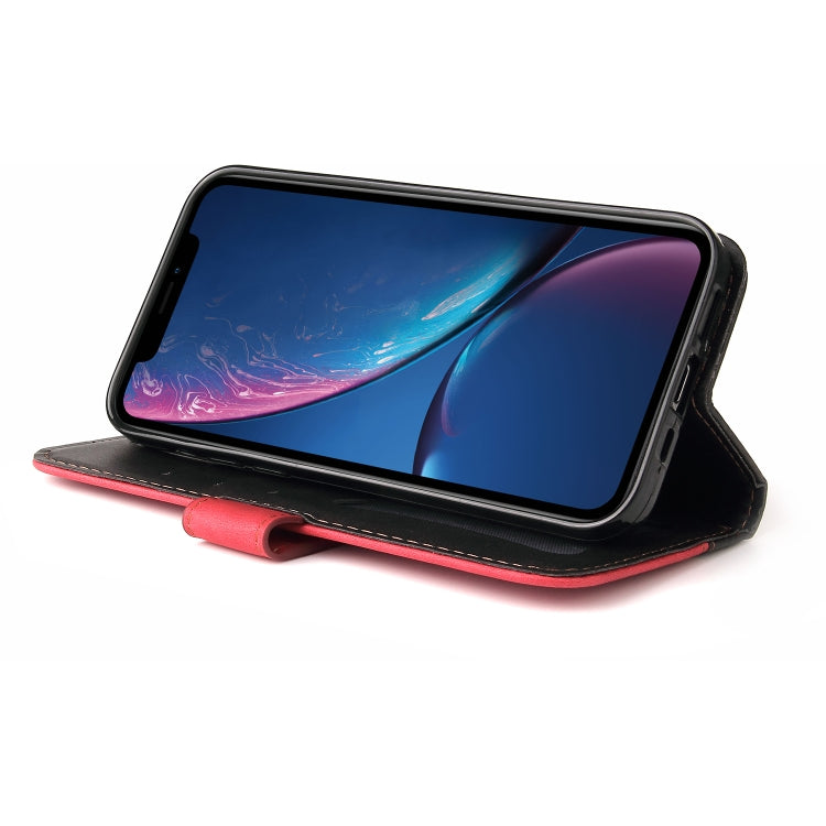 For iPhone XS Max Business Stitching-Color Horizontal Flip PU Leather Case with Holder & Card Slots & Photo Frame