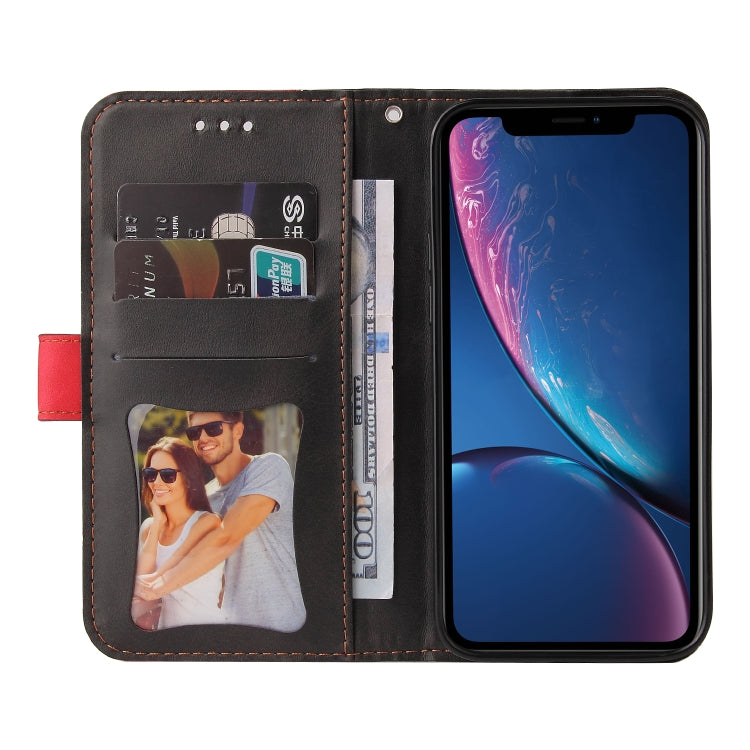 For iPhone XS Max Business Stitching-Color Horizontal Flip PU Leather Case with Holder & Card Slots & Photo Frame