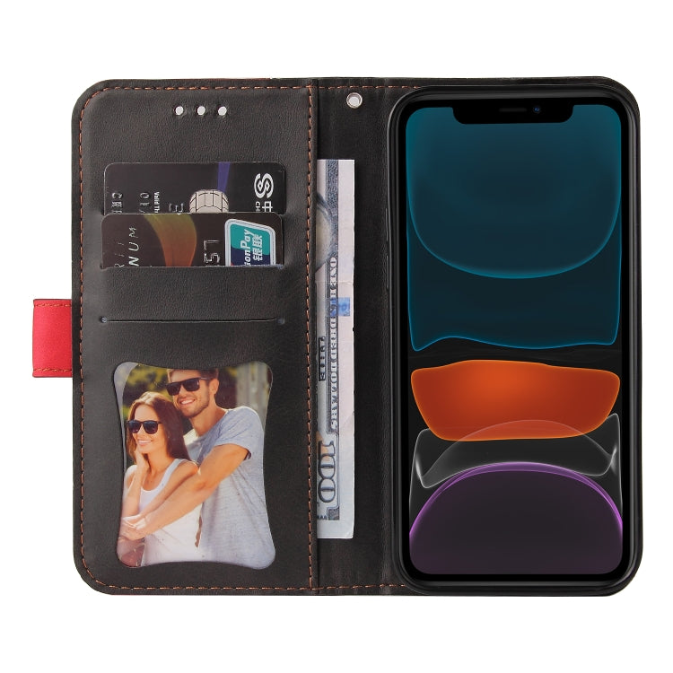 For iPhone 11 Business Stitching-Color Horizontal Flip PU Leather Case with Holder & Card Slots & Photo Frame