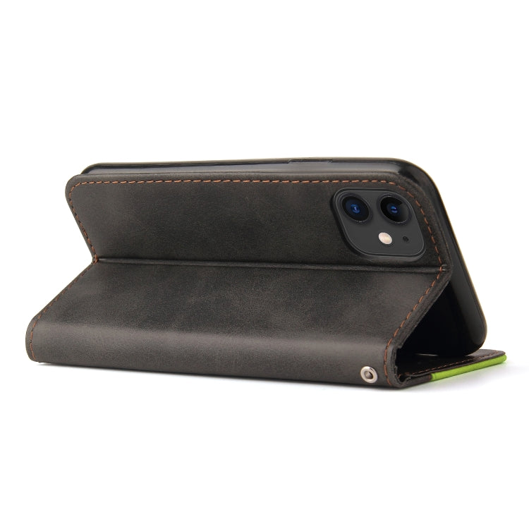 For iPhone 11 Business Stitching-Color Horizontal Flip PU Leather Case with Holder & Card Slots & Photo Frame