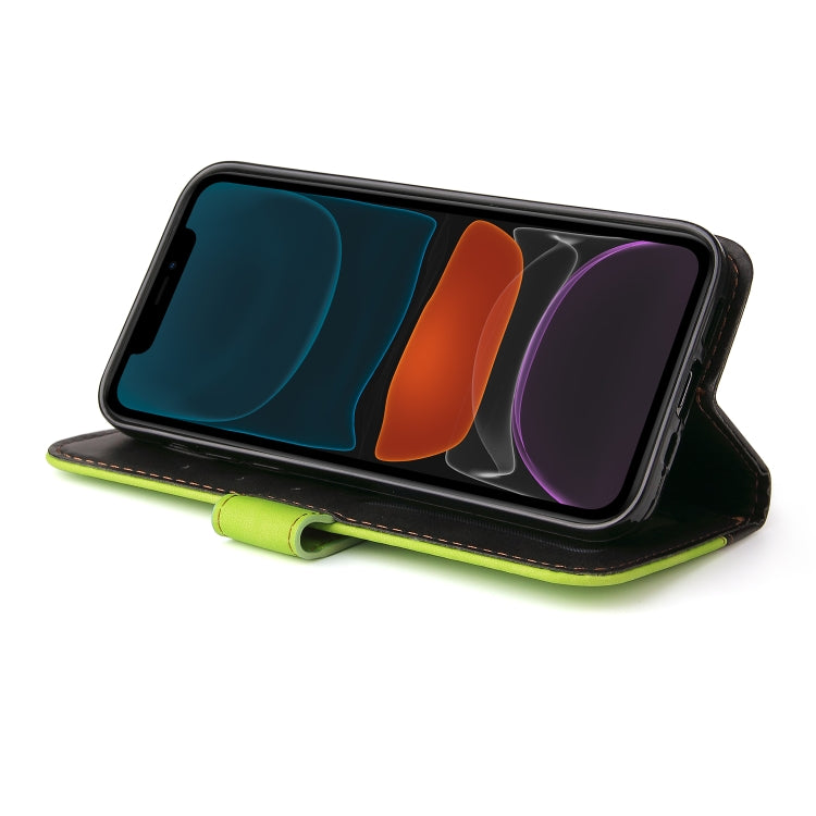 For iPhone 11 Business Stitching-Color Horizontal Flip PU Leather Case with Holder & Card Slots & Photo Frame