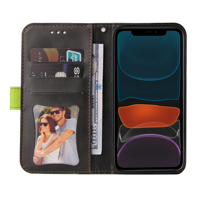 For iPhone 11 Business Stitching-Color Horizontal Flip PU Leather Case with Holder & Card Slots & Photo Frame