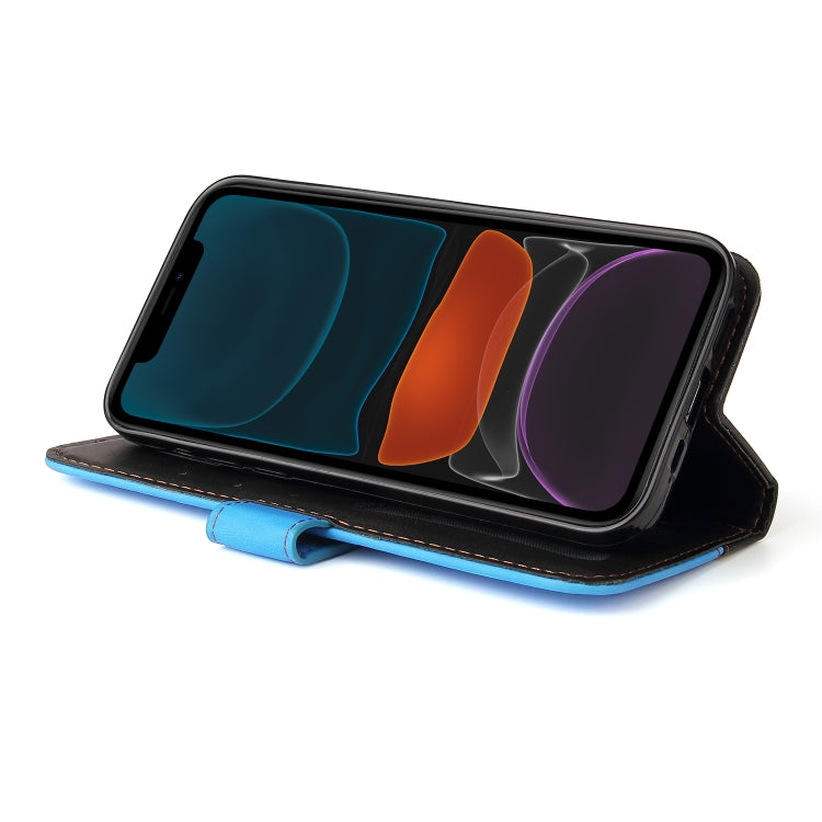 For iPhone 11 Business Stitching-Color Horizontal Flip PU Leather Case with Holder & Card Slots & Photo Frame