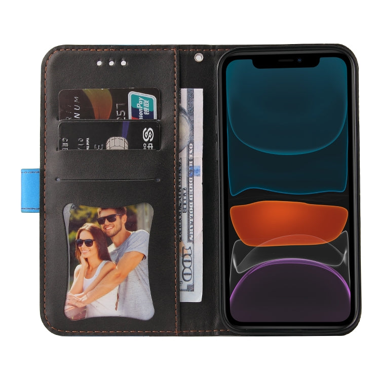 For iPhone 11 Business Stitching-Color Horizontal Flip PU Leather Case with Holder & Card Slots & Photo Frame