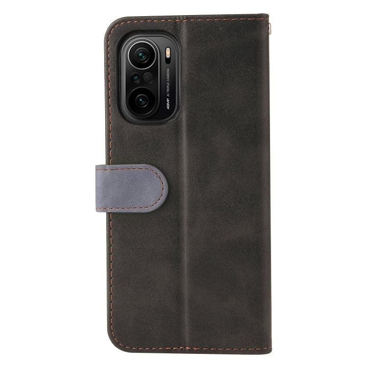 For Xiaomi Redmi K40/K40 Pro/Poco F3/Mi 11i Business Stitching-Color Horizontal Flip PU Leather Case with Holder & Card Slots & Photo Frame