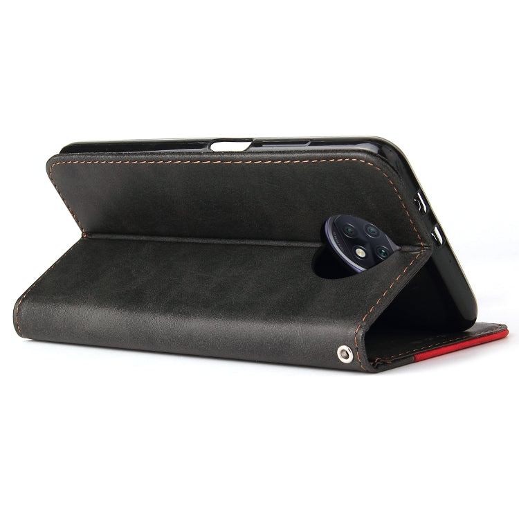 For Xiaomi Redmi Note 9T / Note 9 5G Business Stitching-Color Horizontal Flip PU Leather Case with Holder & Card Slots & Photo Frame