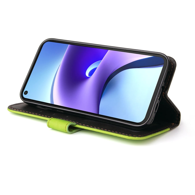 For Xiaomi Redmi Note 9T / Note 9 5G Business Stitching-Color Horizontal Flip PU Leather Case with Holder & Card Slots & Photo Frame