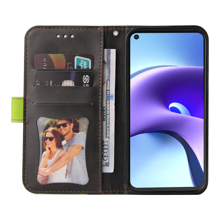 For Xiaomi Redmi Note 9T / Note 9 5G Business Stitching-Color Horizontal Flip PU Leather Case with Holder & Card Slots & Photo Frame