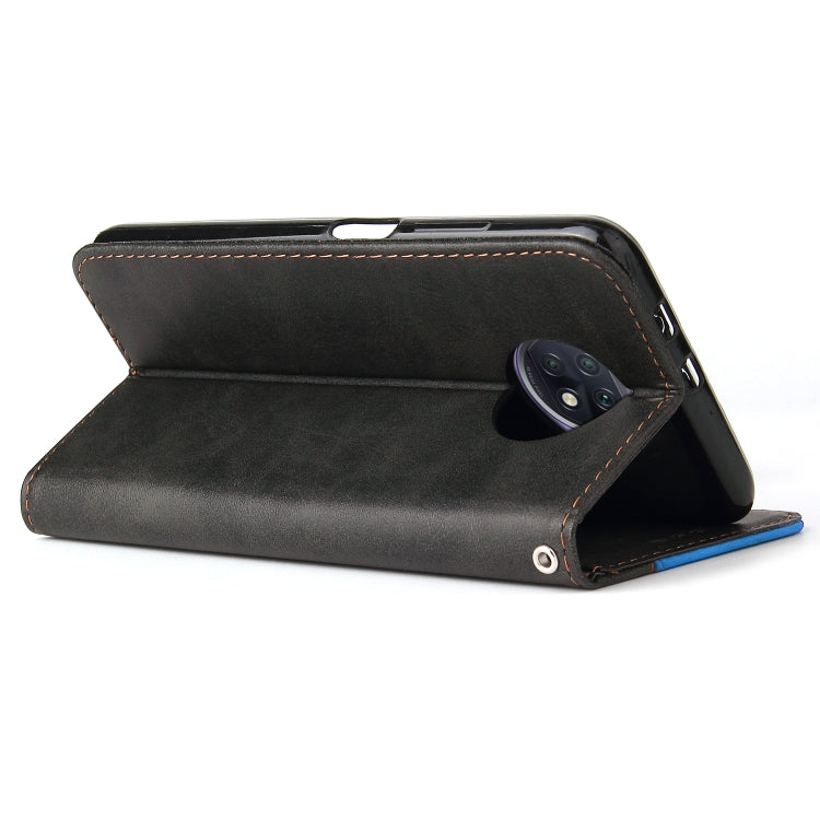 For Xiaomi Redmi Note 9T / Note 9 5G Business Stitching-Color Horizontal Flip PU Leather Case with Holder & Card Slots & Photo Frame