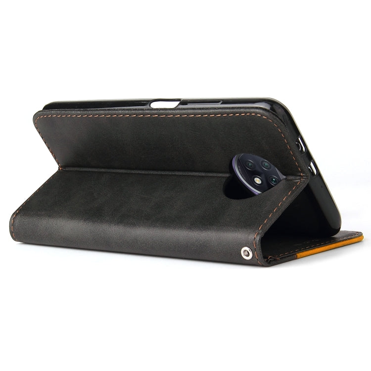 For Xiaomi Redmi Note 9T / Note 9 5G Business Stitching-Color Horizontal Flip PU Leather Case with Holder & Card Slots & Photo Frame