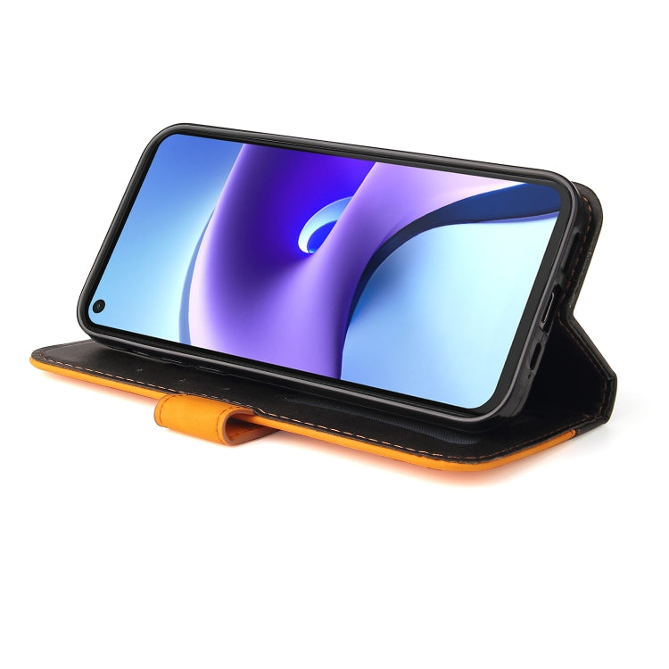For Xiaomi Redmi Note 9T / Note 9 5G Business Stitching-Color Horizontal Flip PU Leather Case with Holder & Card Slots & Photo Frame