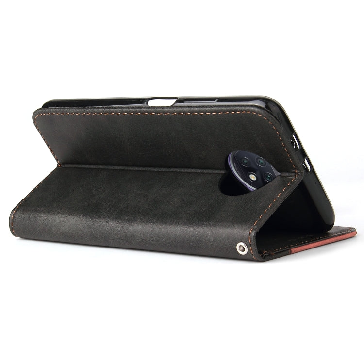 For Xiaomi Redmi Note 9T / Note 9 5G Business Stitching-Color Horizontal Flip PU Leather Case with Holder & Card Slots & Photo Frame