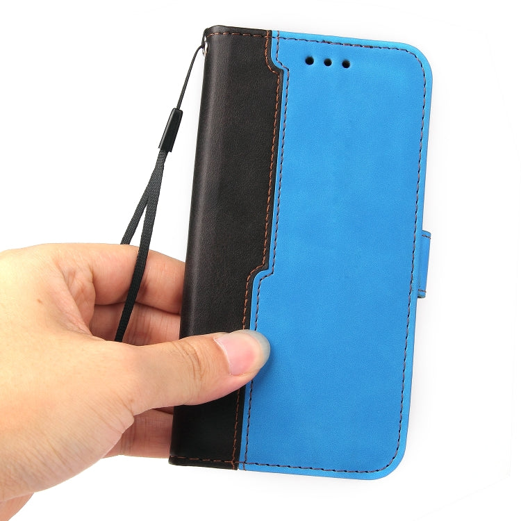 For Xiaomi Redmi Note 10 5G / Poco M3 Pro Business Stitching-Color Horizontal Flip PU Leather Case with Holder & Card Slots & Photo Frame