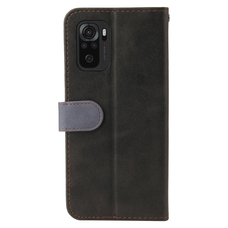 For Xiaomi Redmi Note 10S Business Stitching-Color Horizontal Flip PU Leather Case with Holder & Card Slots & Photo Frame