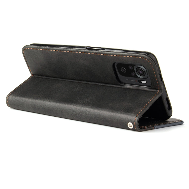 For Xiaomi Redmi Note 10S Business Stitching-Color Horizontal Flip PU Leather Case with Holder & Card Slots & Photo Frame