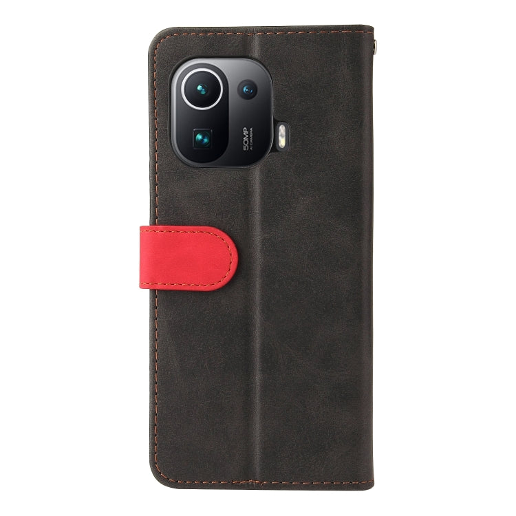 For Xiaomi Mi 11 Pro Business Stitching-Color Horizontal Flip PU Leather Case with Holder & Card Slots & Photo Frame