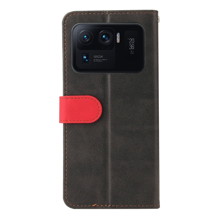For Xiaomi Mi 11 Ultra Business Stitching-Color Horizontal Flip PU Leather Case with Holder & Card Slots & Photo Frame
