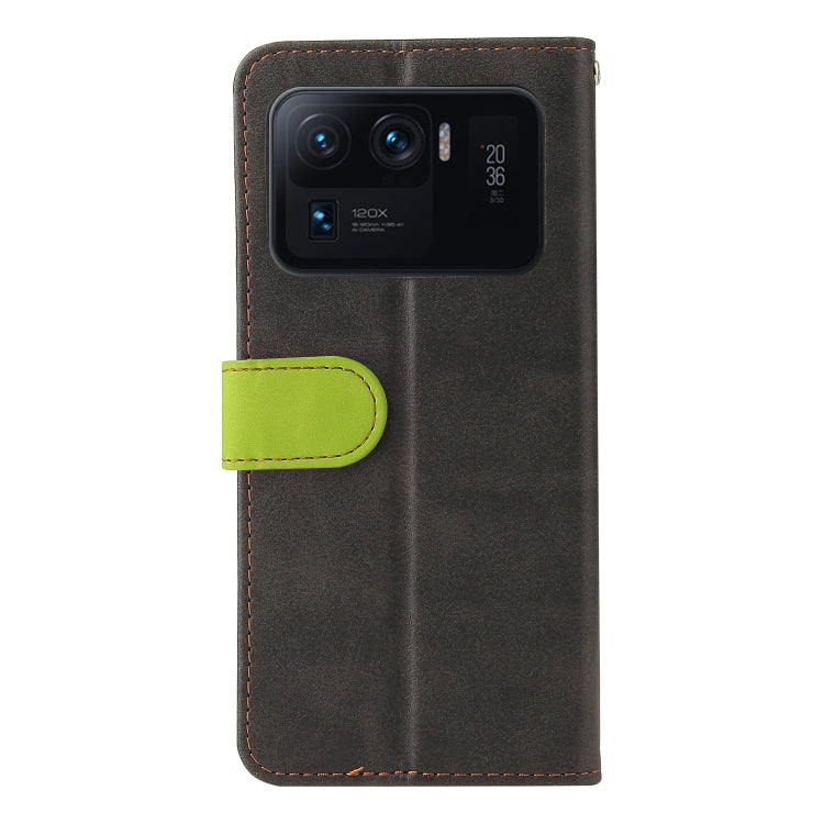 For Xiaomi Mi 11 Ultra Business Stitching-Color Horizontal Flip PU Leather Case with Holder & Card Slots & Photo Frame