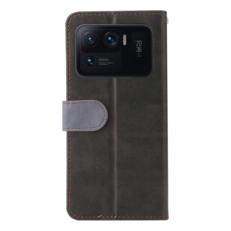 For Xiaomi Mi 11 Ultra Business Stitching-Color Horizontal Flip PU Leather Case with Holder & Card Slots & Photo Frame